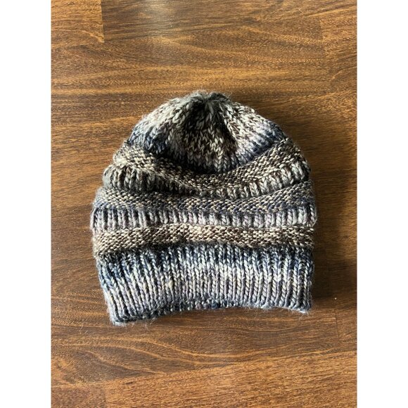 C.C Exclusive Knit Beanie Hat Gray Blue Brown Slouchy Soft Acrylic Winter Cap - Picture 2 of 4